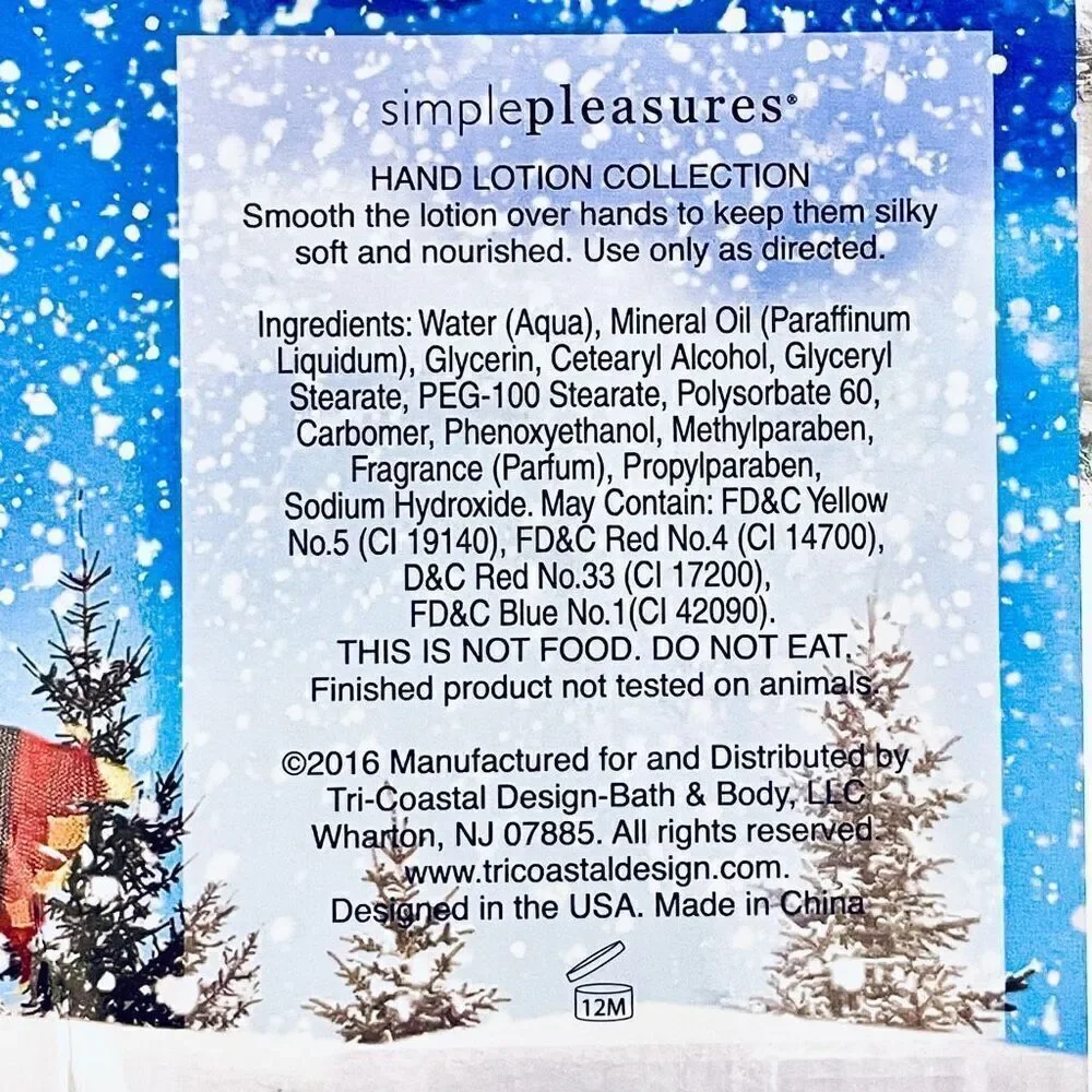 NWT Gift Box Gorgeous 4 Pack simple pleasures Snowman scented hand lotion collec
